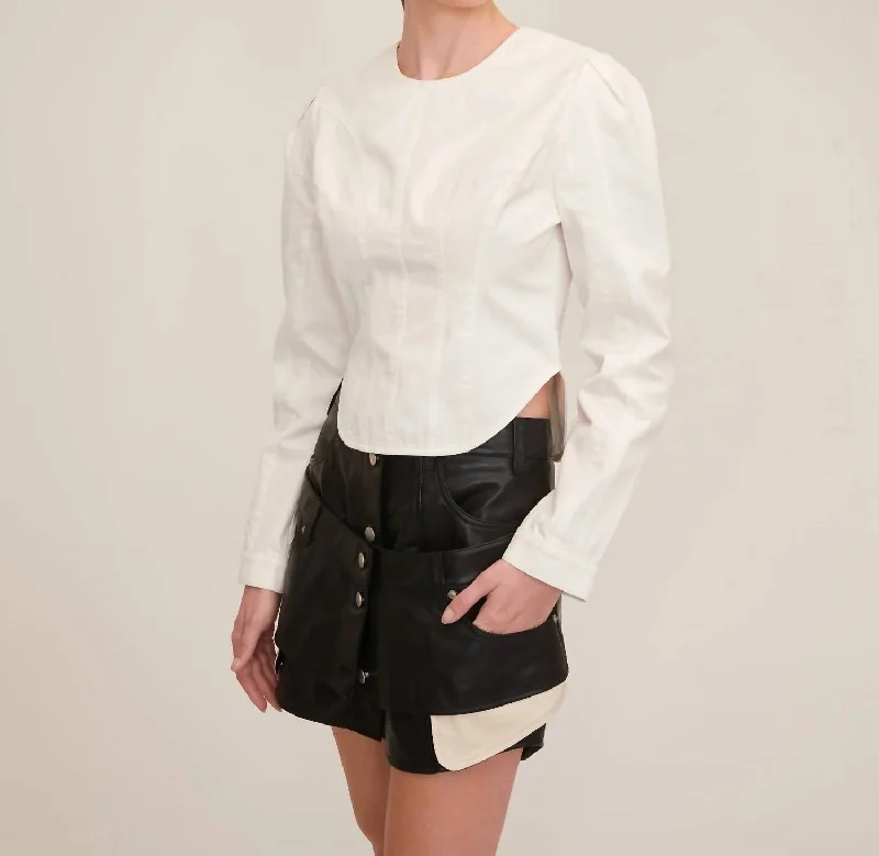 Lucy Seamed Top In White The Latest Trends