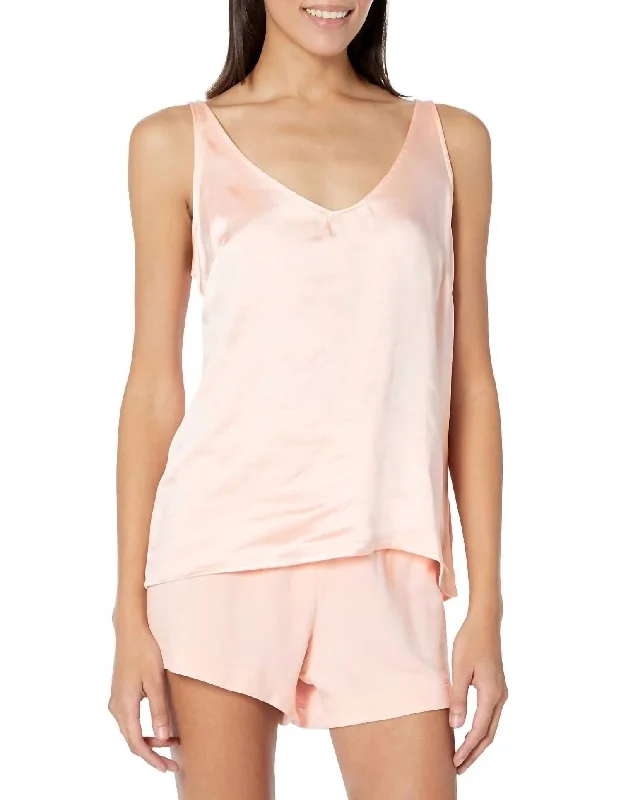 Luxe Aloe Silk Cami In Pink Dream Popular Collection