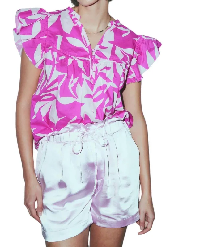 Lydia Top In Tropical Punch Summer Splash Sale