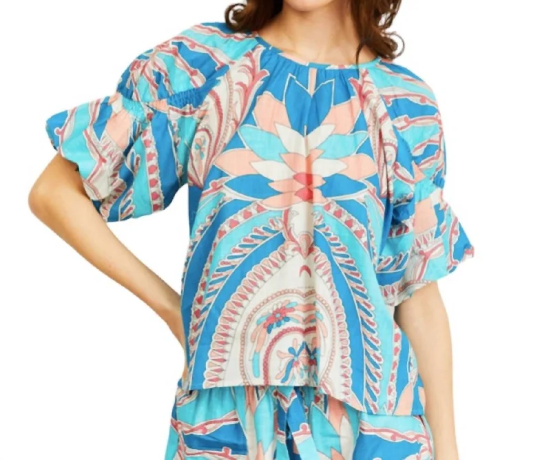 Maeve Top In Bennett Print Low Price Special