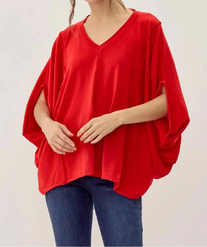 Magnetic Romance Top In Red Trendy Pulse