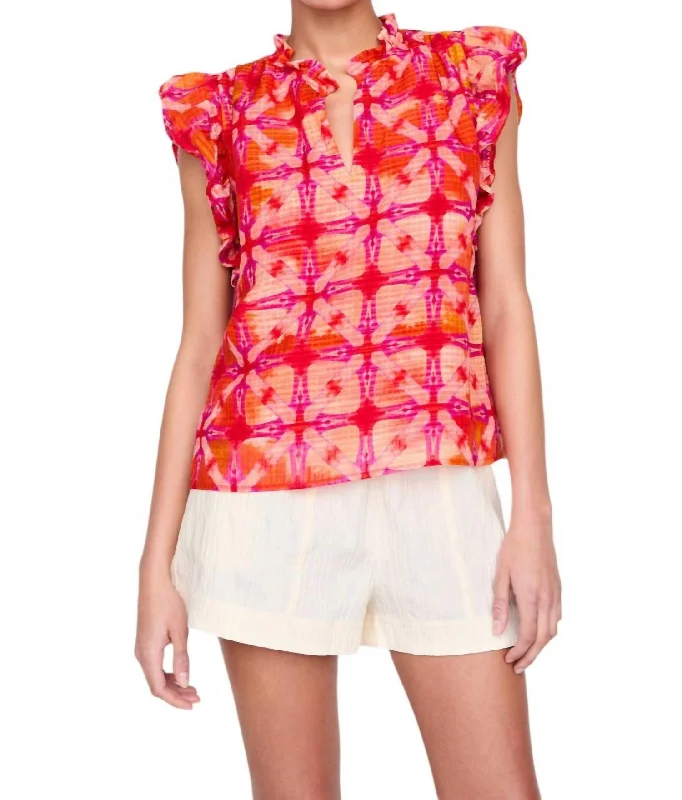 Maison Top In Guava Innovate Your Wardrobe