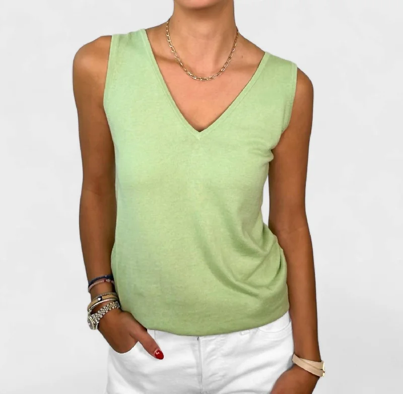 Marcel Tank Top In Sage Trendy Urban Attire