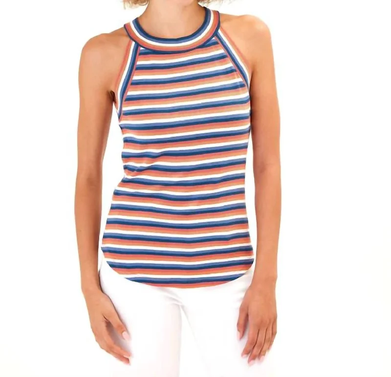 Maresia Feather Rib Tank Top In Fiji Stripe Chic Style, Always In Vogue