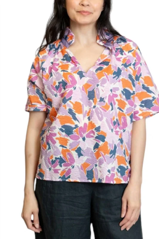 Margot Top In Floral Dreamy Draping