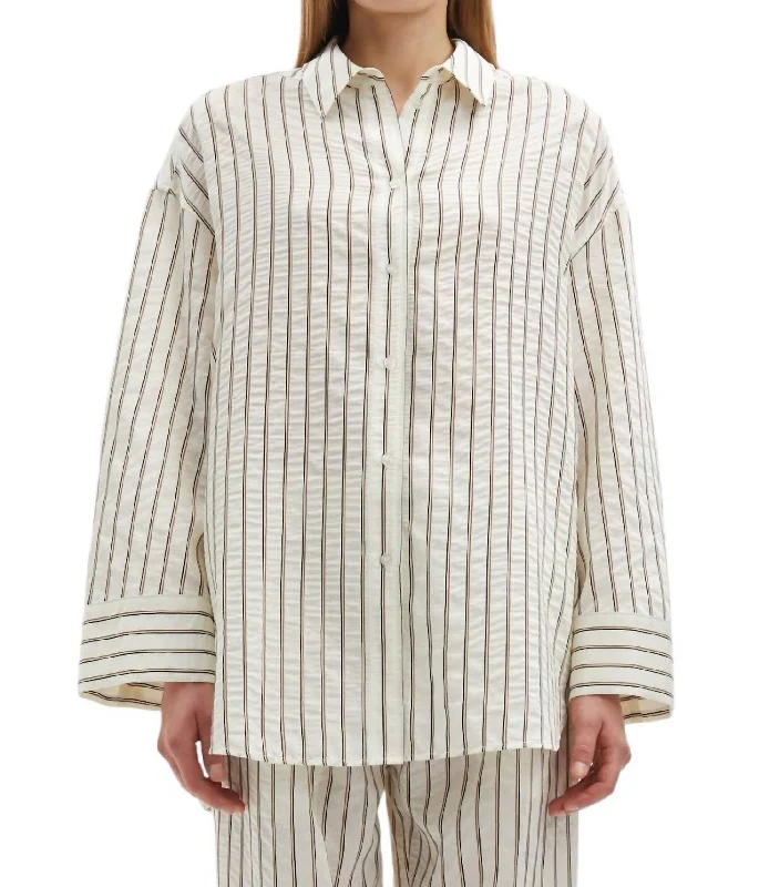 Marika Shirt In Solitary Stripe Innovate Your Wardrobe