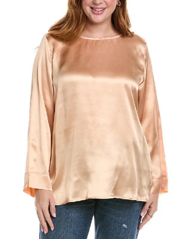 Marina Rinaldi Plus Bene Silk Shirt Lighten Up With Nordic Styles