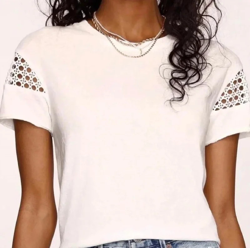 Marla T Shirt In White Elegant Styles