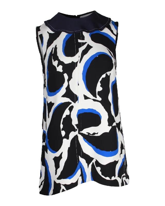 Marni Printed Sleeveless Top in Multicolor Viscose Casual Fashion