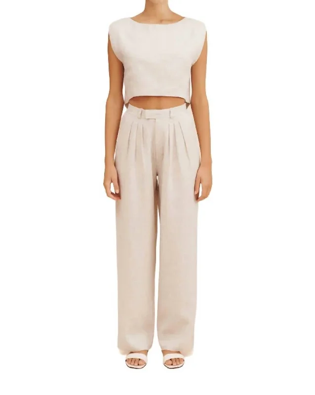 Martina Crop Top In Natural Style Versatile Women's Collection