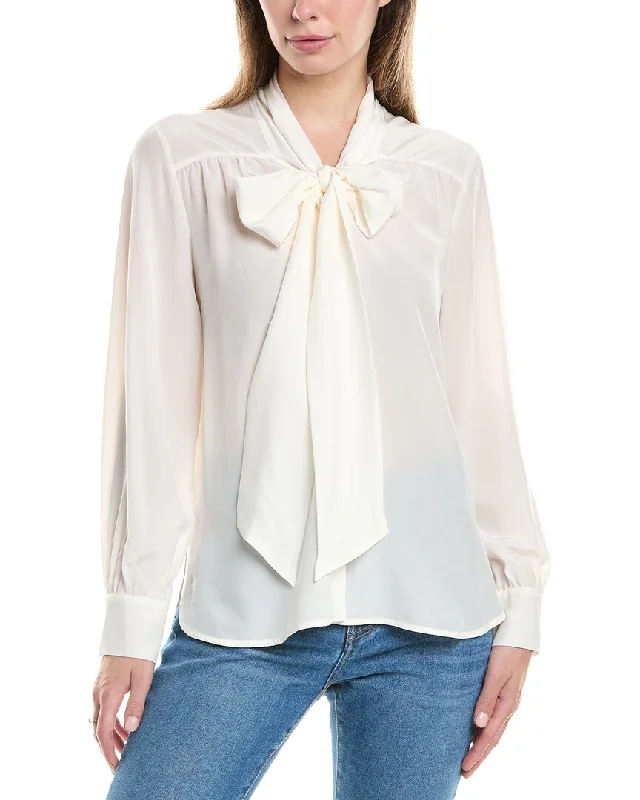 Max Mara Crema Silk Shirt Evening Looks