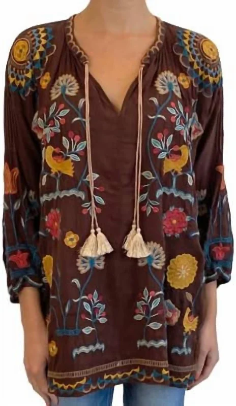 Mayson Tunic In Brown Forward Trendsetter