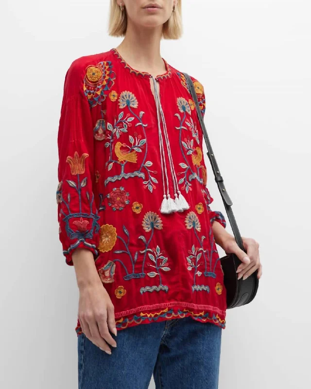 Mayson Tunic In Wild Cherry Trend Alert