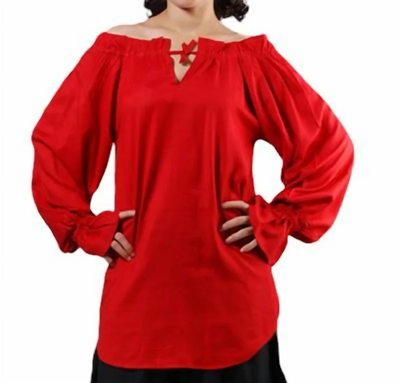 Mcgreedy Pirate Blouse In Red Trendy And Individual Women's Fashion