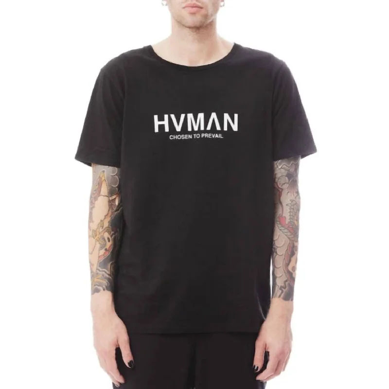 Men's Basic Logo Crew Neck Tee In Black Hot Styles