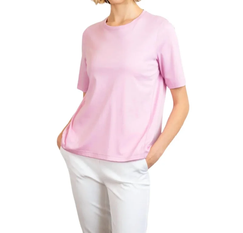 Mercerized Cotton Tee In Icing Pink Insane Discount Onslaught