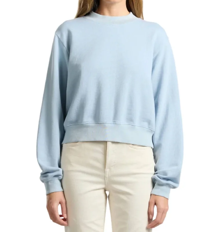 Milan Crew Sweatshirt In Vintage Crystalline Flowy Fabric