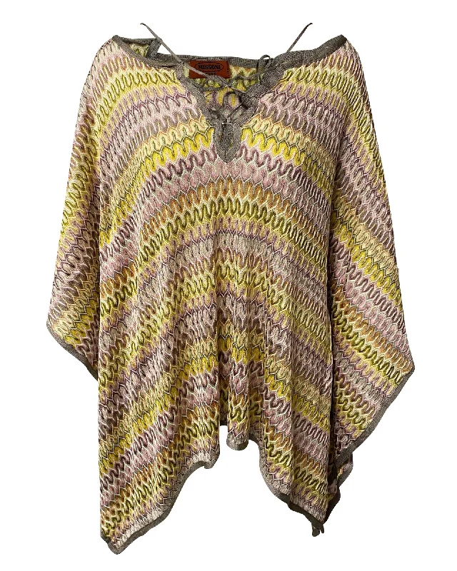 Missoni Mare Beach Poncho Mini Dress in Multicolor Rayon Fashion Forward