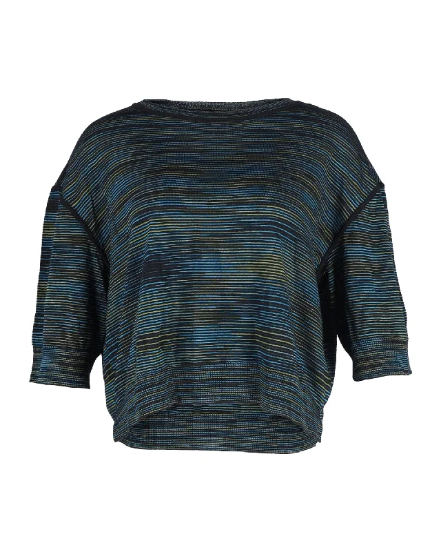 Missoni Striped T-shirt in Green Cotton Luxe Layering