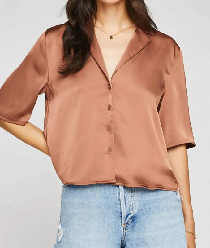 Moxie Button Down Shirt In Chai Exclusive Discount