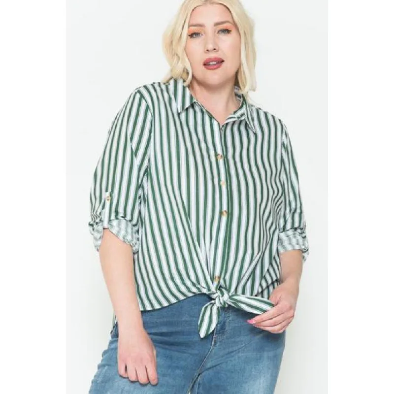 Multi Stripe Side Slit Cotton Shirt Must-Have Styles