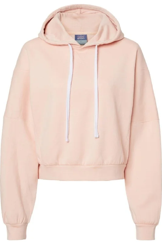 MV Sport Women´s Sueded Fleece Crop Hooded Sweatshirt Final Clearance