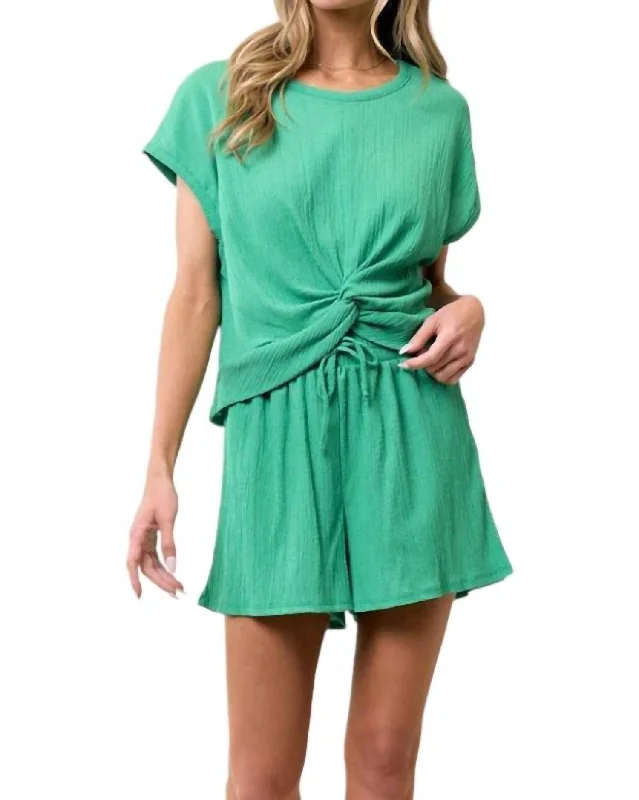 My Summer Top & Short Set In Kelly Green Style Without Limits