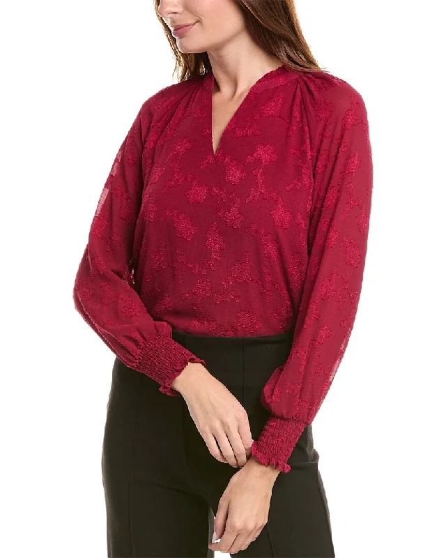 Nanette Nanette Lepore Pebble Crepe Blouse Redefining Women's Fashion