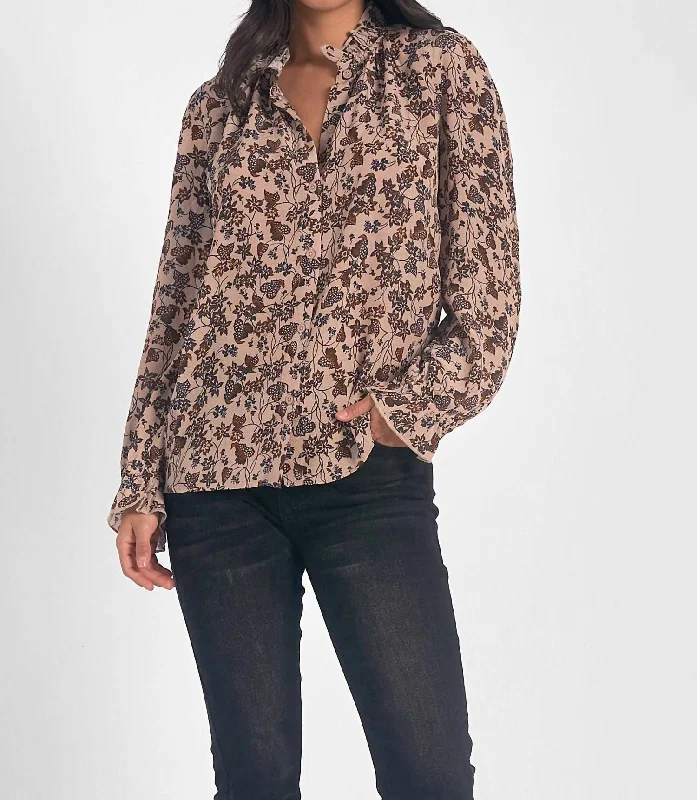 Napa Blouse In Brown Unbeatable Prices