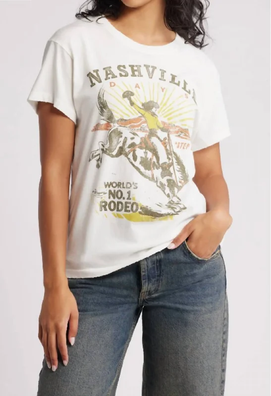 Nashville Days Tour Tee In Vintage White Stylish Statements