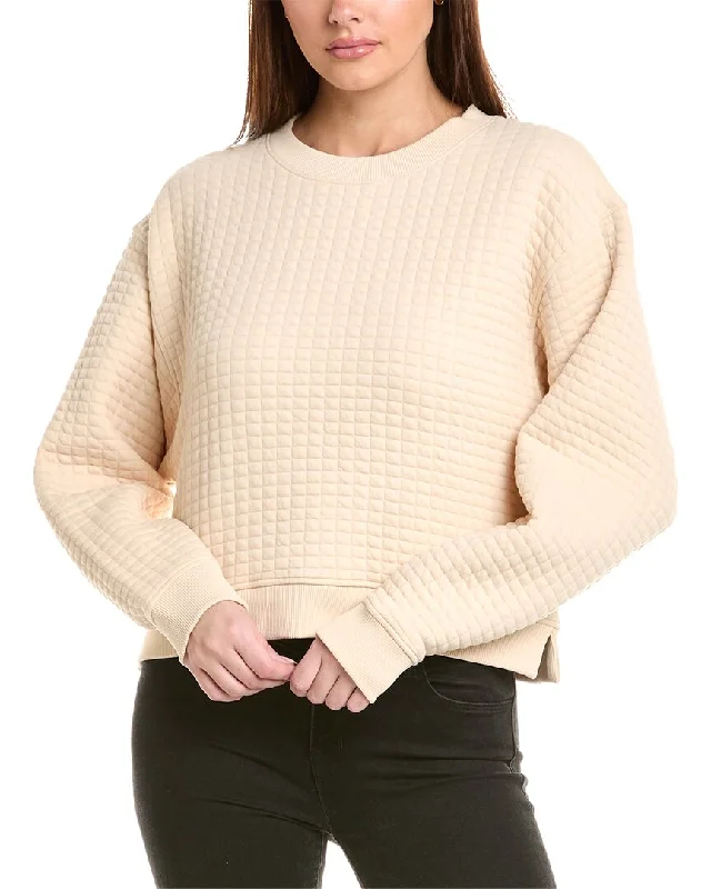 Nation LTD Ozzie Quilted Sweatshirt Fashion Forward Femininity