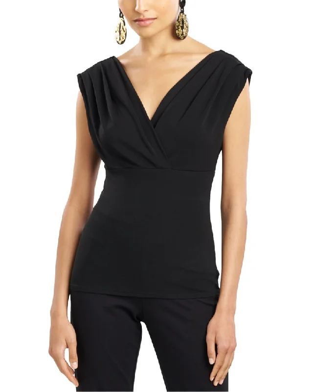 Natori Asymmetrical Drape Top Casual Chic