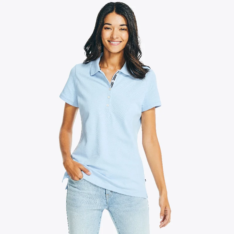 Nautica Womens 5-Button Polo Refined Look