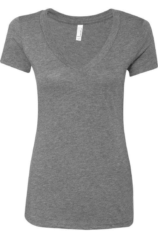 Next Level Womens Triblend Deep V-Neck T-Shirt Subtle Sophistication