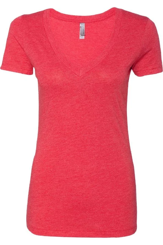 Next Level Womens Triblend Deep V-Neck T-Shirt Modern Romance