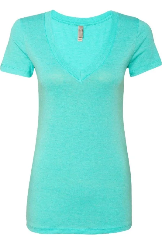 Next Level Womens Triblend Deep V-Neck T-Shirt Parisian Effortless Chic Style