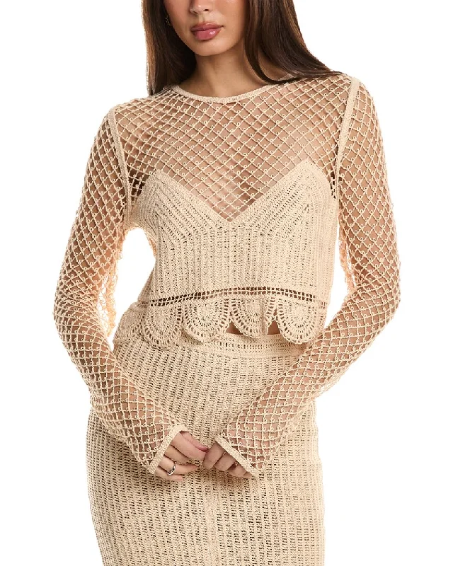 Nicholas Hana Crochet Top Elegant Simplicity Wardrobe