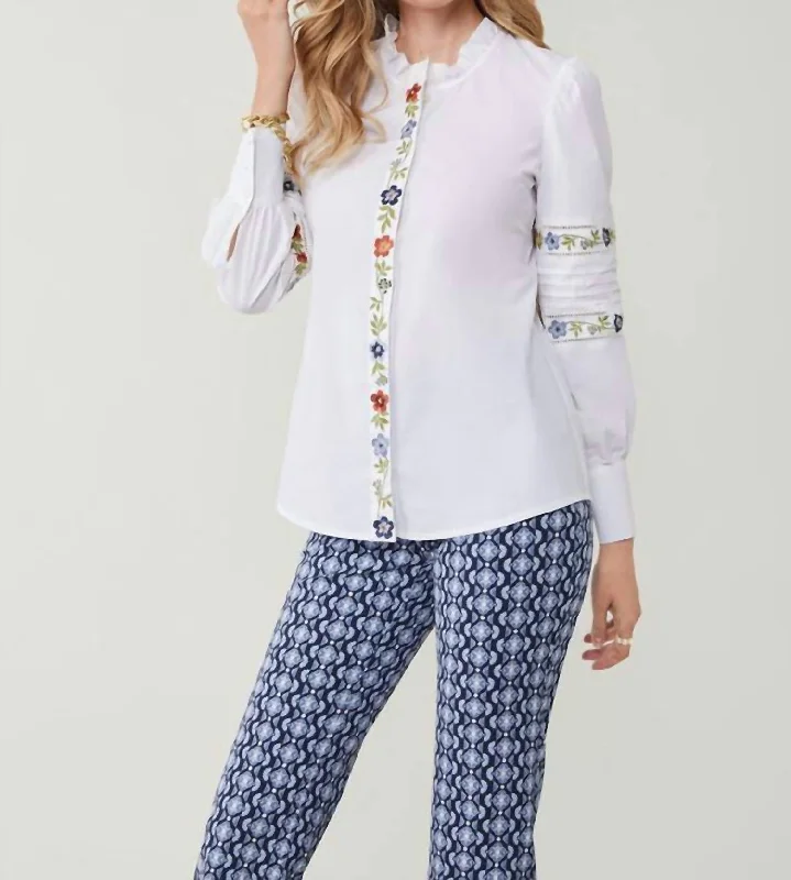 Nila Blouse In Gardenia Exclusive Discount