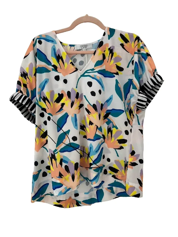 Nora Top In Island Lillies High End Women's Wear