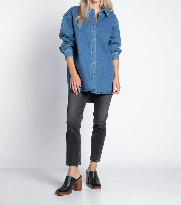 Oaklyn Shirt In Denim Charming Silhouette