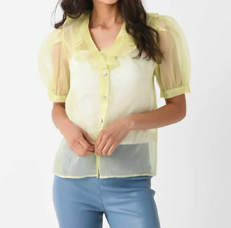 Odette Top In Lime Ice Catch Every Fashion Trend