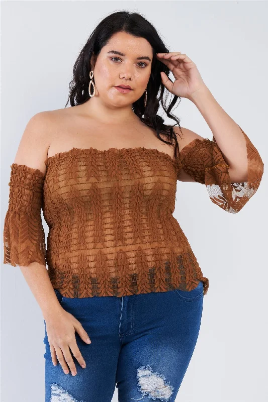 Off The Shoulder Plus Size Top Fashion-Forward