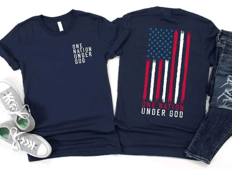 One Nation Under God Unisex Tee In Blue Insane Discount Onslaught