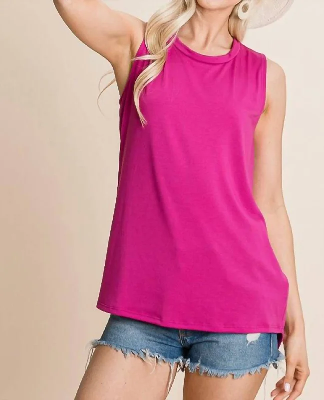 Open Back Tie Top In Pink Unleash Your Fashion