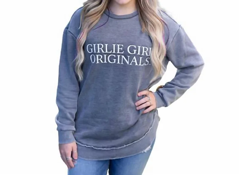 Originals Logo Sweatshirt In Heather Grey New Styles Just In