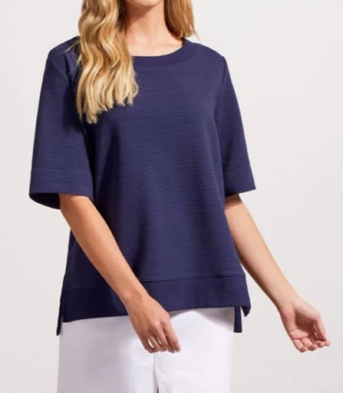 Ottoman Boatneck Top In Nautical Chic Trends Unveiled