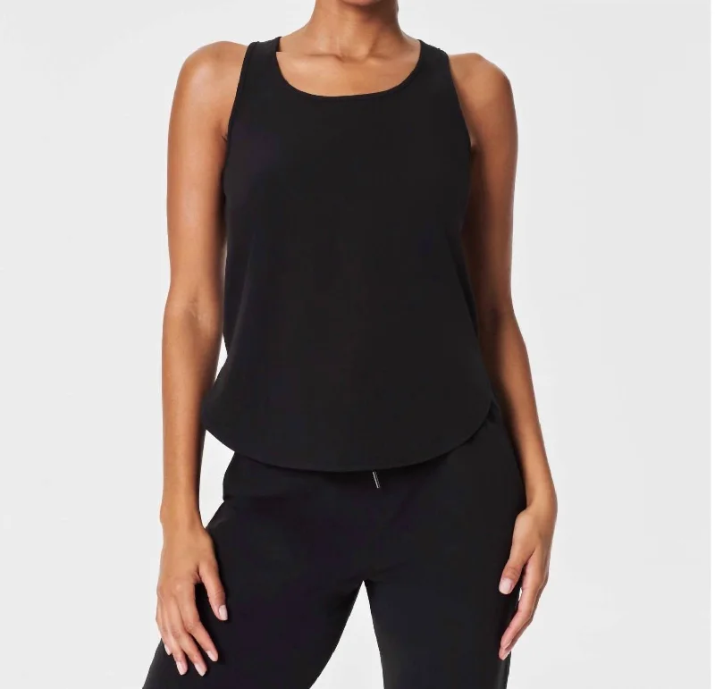 Out Of Office Shell Tank Top In Very Black Wardrobe Essentials