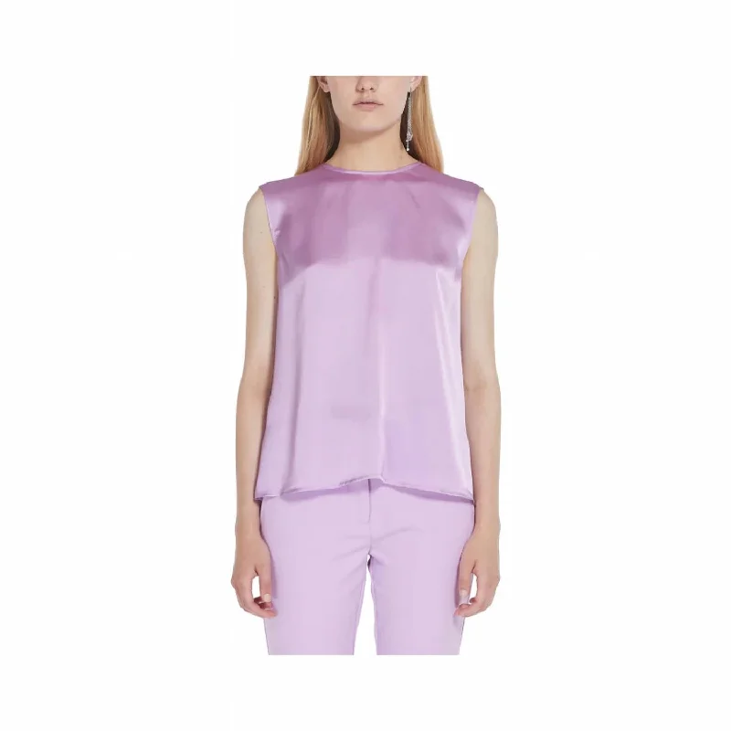 Ovada Sleeveless Blouse In Lilac Effortless Style