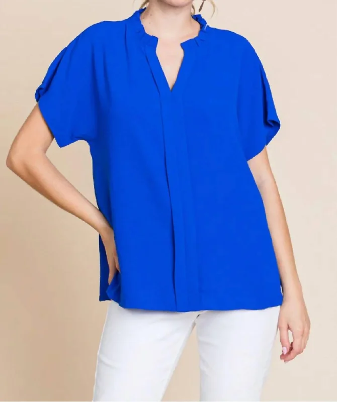 Paden Top In Royal Romantic Detailing