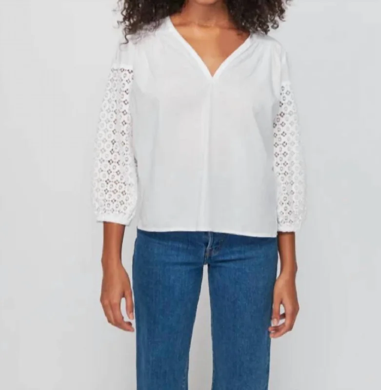 Palo Blouse In White Trendy Fashion for Women